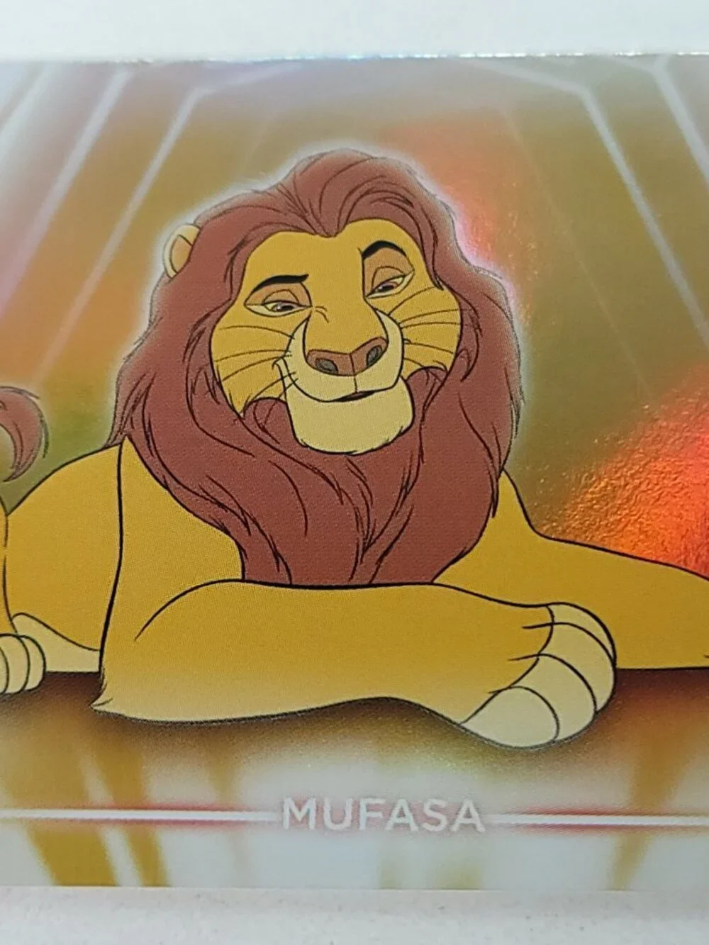 Mufasa Topps 2026 Disney Neon Gold Holo Parallel Limited 14/50 - Picture 3 of 4